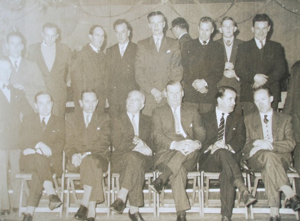 Standing: Danny Carroll, ????, ????, ????, DicK Joye, Charlie Steel, Edrick Dowley, Billy O'Neill, Brendan Cleary, Michael O'Dwyer Seated: Kevin Dowley, Edward Dowley, William Dowley, Cecil Dowley, Donald Dowley, Willie Morrissey